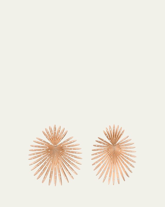 Small Starburst Palma Earrings in 18K Rose Gold with Diamonds
